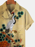 Crane Short Sleeve Men's Shirts With Pocket