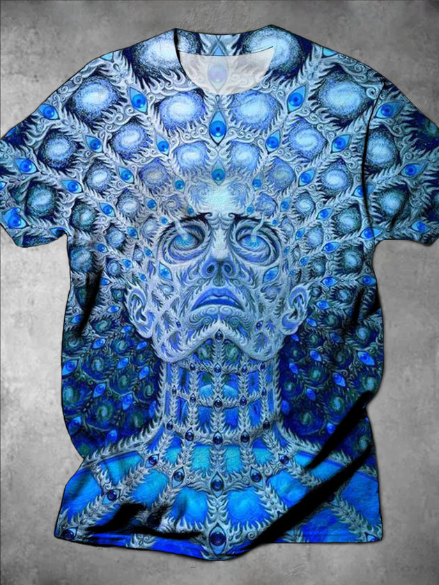 men's skull print shirt front view