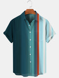 Geometry Short Sleeve Men's Shirts With Pocket