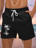 Hawaiian Coconut Tree Men's Shorts With Pocket