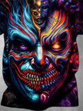 Skull Round Neck Short Sleeve Men's T-shirt