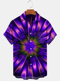 Abstract Men's Shirts With Pocket