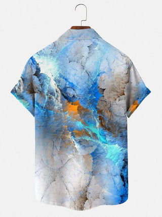 men's regular fit abstract print shirt back view