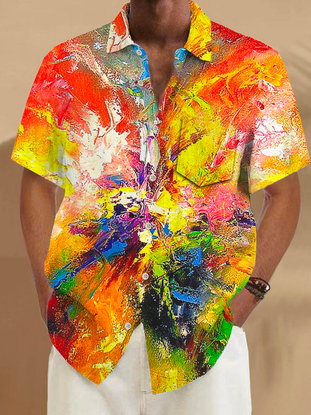 men's aloha shirt back view