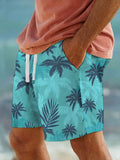 Art Hawaiian Casual Retro Men's Shorts With Pocket