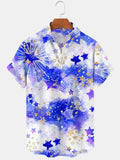 Star Firework Abstract Men's Shirts With Pocket