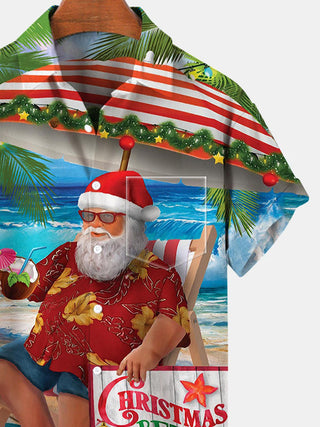 men's holiday shirt back view