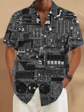 Art Hawaiian Casual Retro Short Sleeve Men's Shirts With Pocket