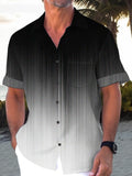 Art Hawaiian Casual Retro Short Sleeve Men's Shirts With Pocket