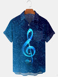 Musical Note Men's Shirts With Pocket