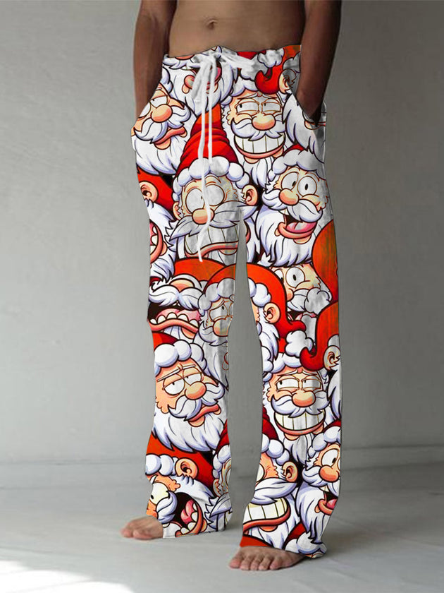 men's Christmas casual pants front view holiday party