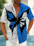 Art Hawaiian Casual Retro Short Sleeve Men's Shirts With Pocket