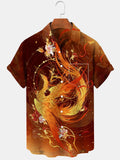Phoenix Flower Men's Shirts With Pocket