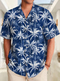 Art Casual Hawaiian Aloha Men's Cuban Collar Short Sleeve Shirt