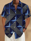 Art Hawaiian Casual Retro Short Sleeve Men's Shirts With Pocket