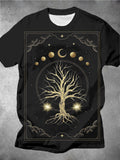 Tree Round Neck Short Sleeve Men's T-shirt