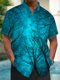 Art Hawaiian Casual Retro Short Sleeve Men's Shirts With Pocket