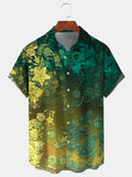 Art Hawaiian Casual Retro Short Sleeve Men's Shirts With Pocket