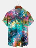 Art Hawaiian Casual Retro Short Sleeve Men's Shirts With Pocket