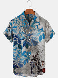 Flower Men's Shirts With Pocket