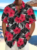 Hawaiian Short Sleeve Men's Shirts With Pocket