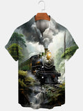 Train Short Sleeve Men's Shirts With Pocket