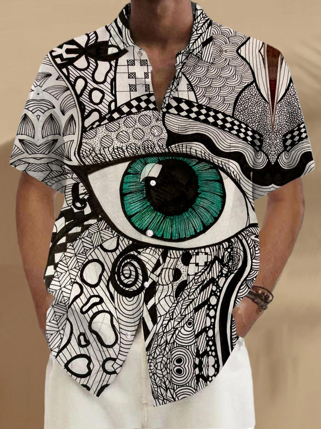 Men's short sleeve shirt with pocket front view