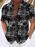 Art Hawaiian Casual Retro Short Sleeve Men's Shirts With Pocket