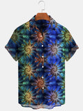 Abstract Men's Shirts With Pocket