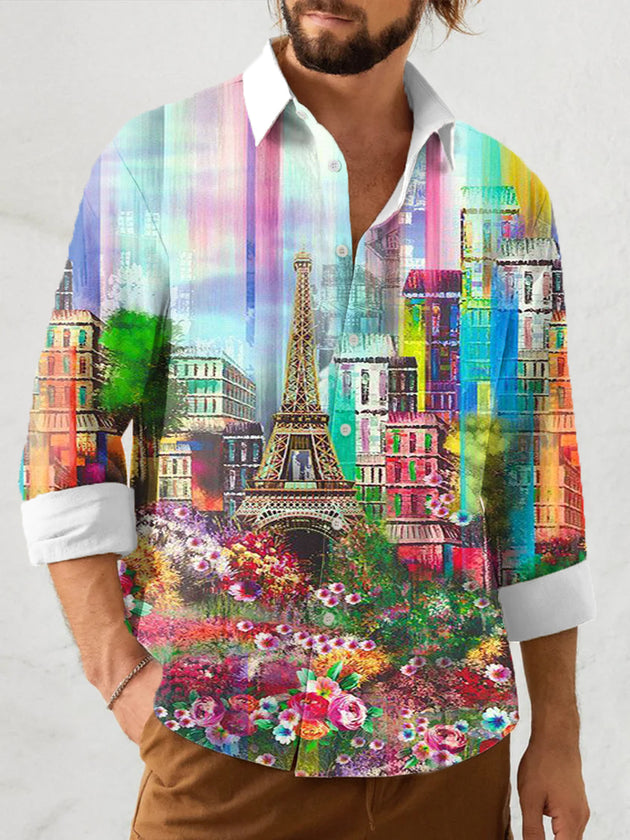 men's vintage style shirt front view