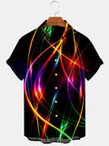 Abstract Men's Shirts With Pocket