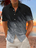 Art Hawaiian Casual Retro Short Sleeve Men's Shirts With Pocket