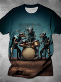 Dark Style Ant Band Printed Round Neck Short-Sleeved Men's T-Shirt