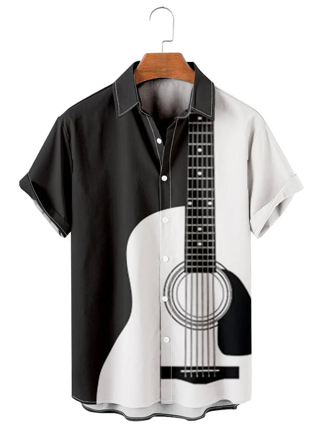 men's Hawaiian shirt front view tropical beach vacation