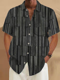 Art Hawaiian Casual Retro Short Sleeve Men's Shirts With Pocket