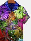 Abstract Short Sleeve Men's Shirts With Pocket