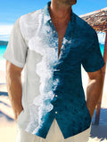 Art Hawaiian Casual Beach Short Sleeve Men's Shirts With Pocket