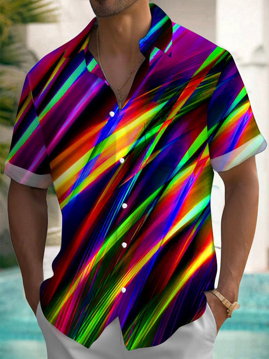 men's patterned sweater shirt front view