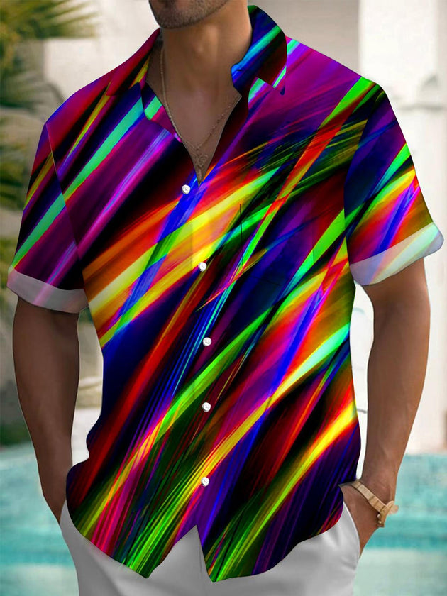 men's patterned sweater shirt front view