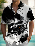 Car Art Print Short Sleeve Men's Shirts With Pocket