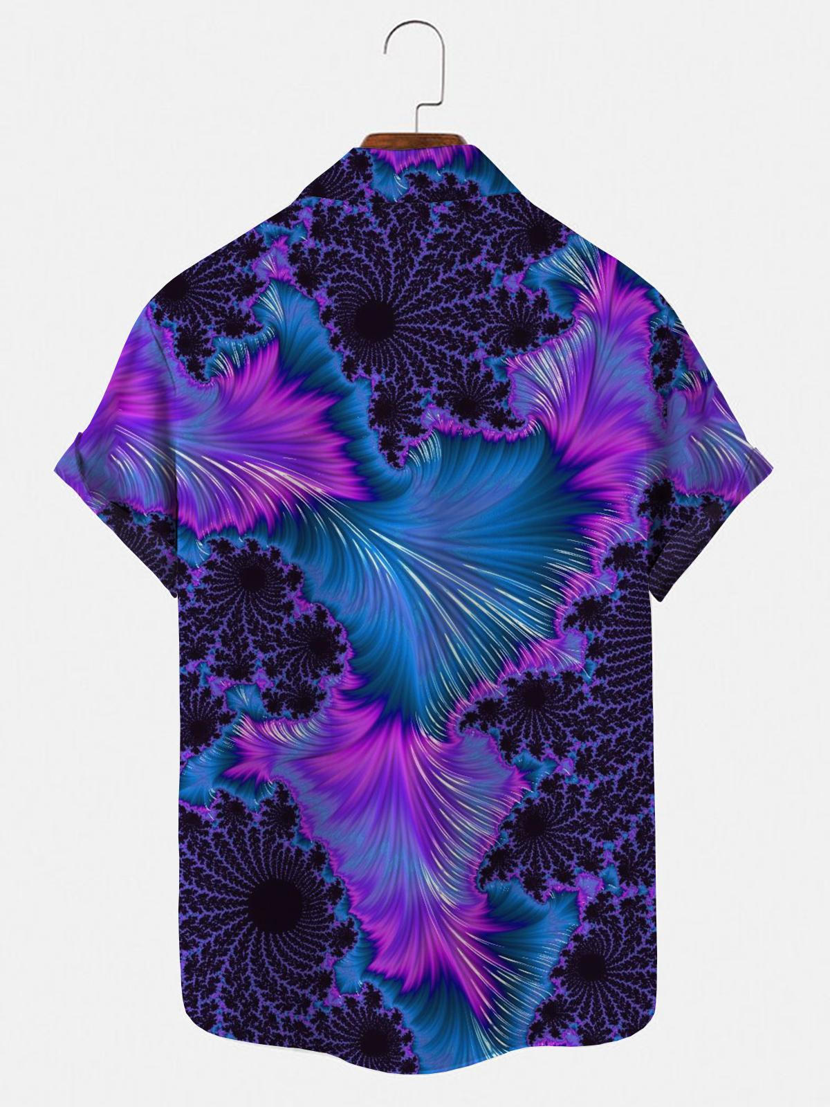 Abstract Men's Shirts With Pocket