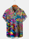 Hawaiian Abstract Men's Shirts With Pocket