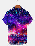 Abstract Firework Men's Shirts With Pocket