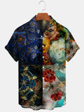 Abstract Flower Men's Shirts With Pocket