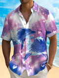 Dolphin Short Sleeve Men's Shirts With Pocket