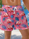 Hawaiian Flamingo Men's Shorts With Pocket
