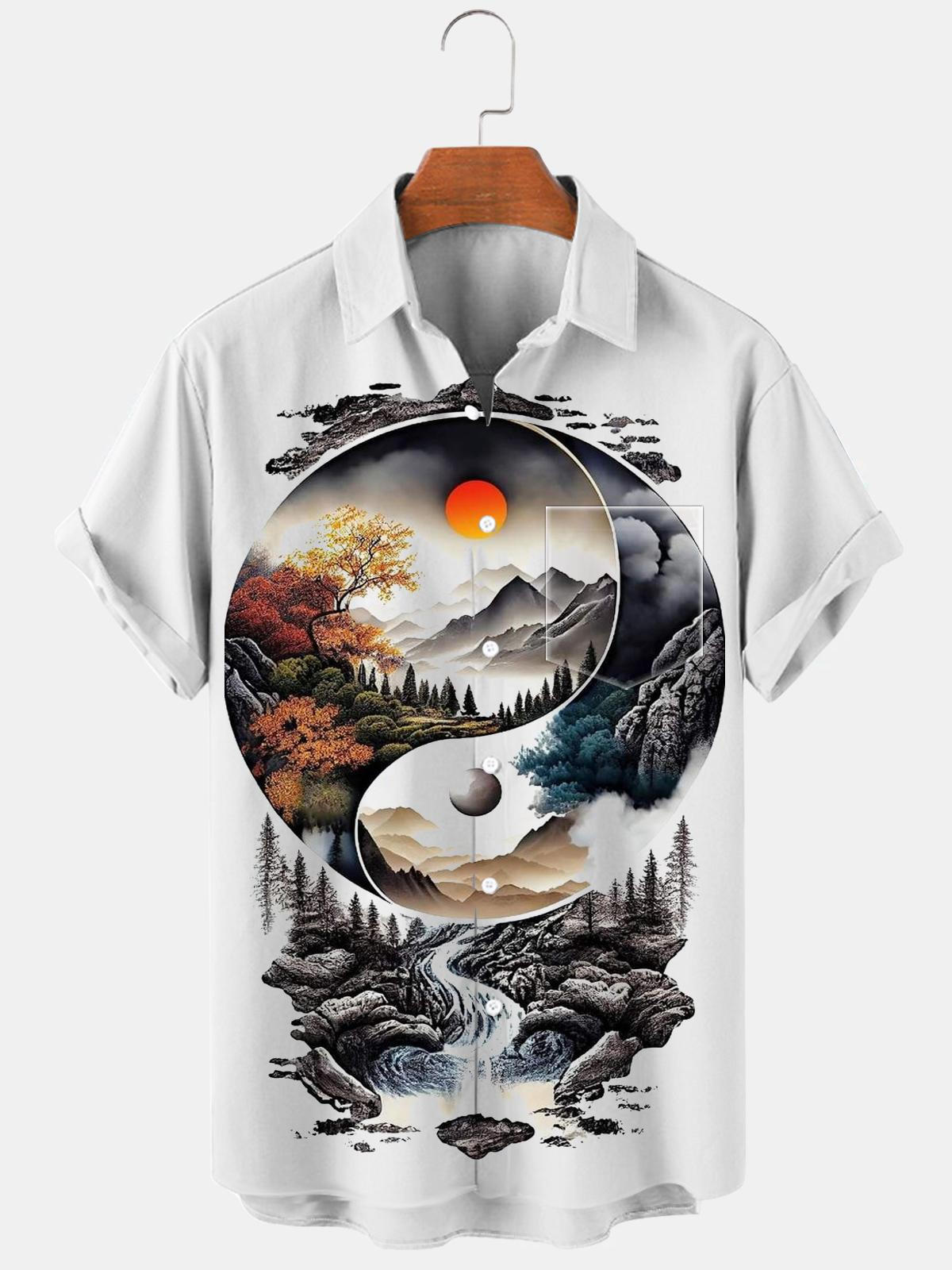 Mountain Tree Men's Shirts With Pocket