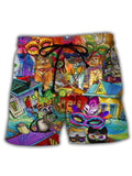 Mardi Gras Mask Festival Hawaiian Men's Shorts With Pocket